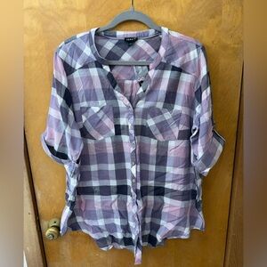 Torrid Plaid Shirt in Purple and Pink